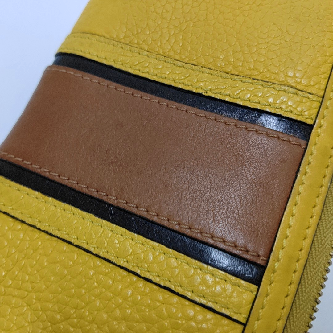 BURBERRY Yellow Cowhide Wallet Golden hardware-(SKU)-954324318