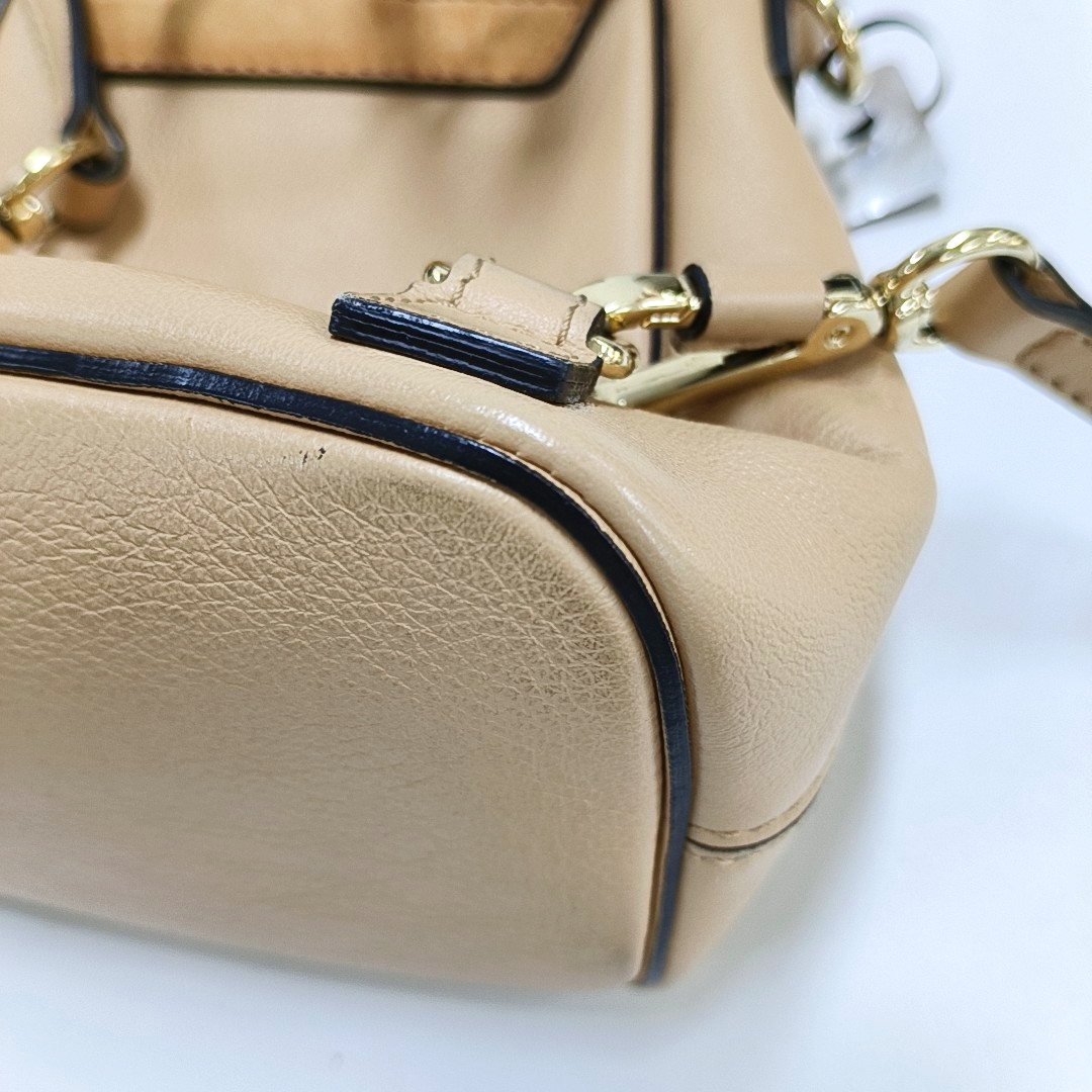 Chloé Faye mini Khaki Cowhide Single Shoulder Bag Backpack Golden hardware shoulder straps-(SKU)-955720331