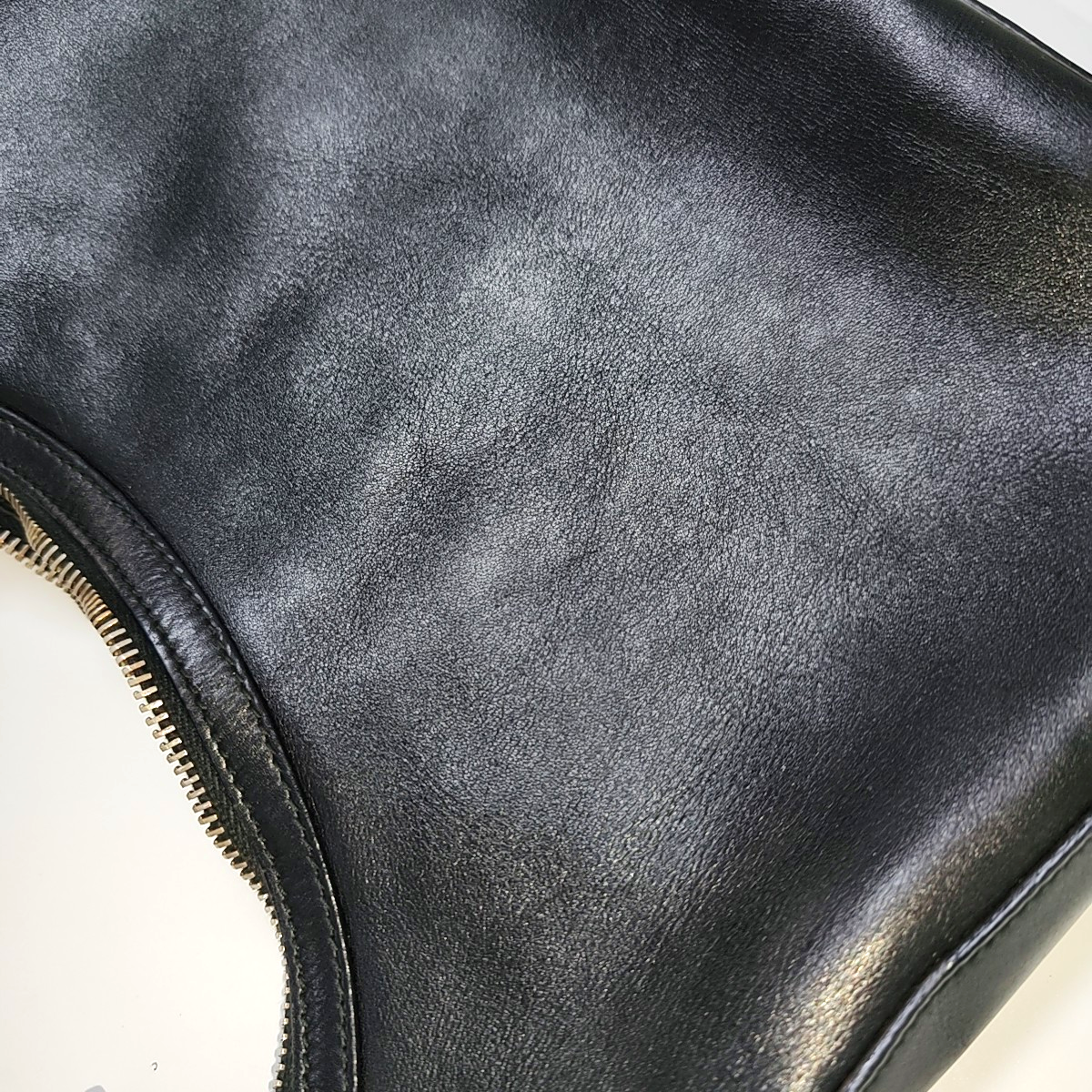 GUCCI Black Leather Single Shoulder Bag Silver Hardware Removable shoulder strap-(SKU)-938237426