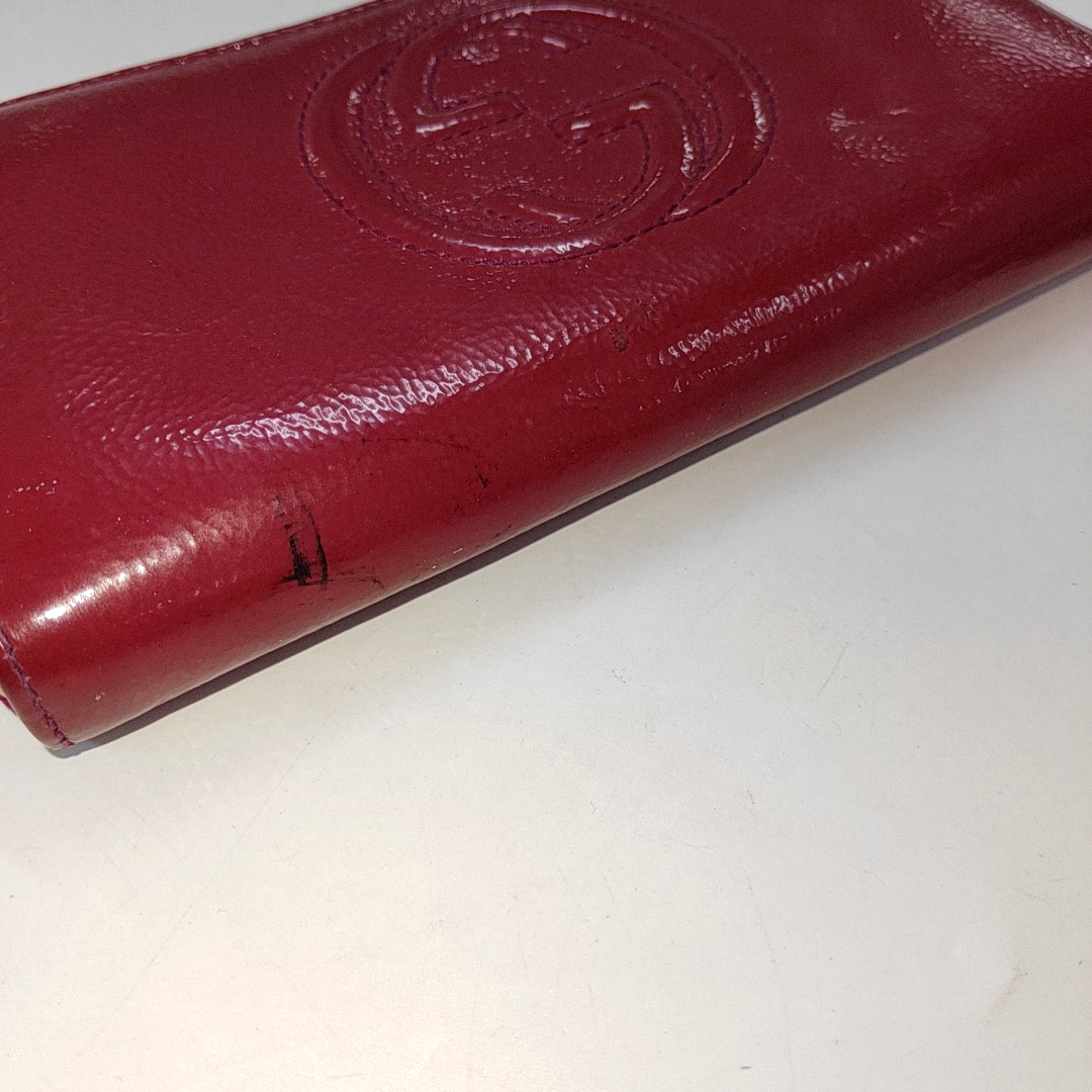 GUCCI Soho Red Leather Tassel Wallet Golden hardware-(SKU)-14500964