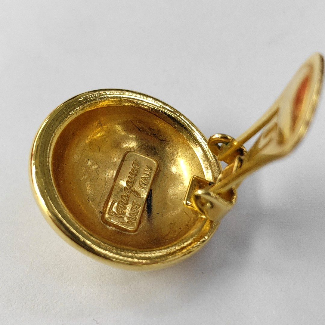 FERRAGAMO Gold Alloy Ear Clips-(SKU)-944321941