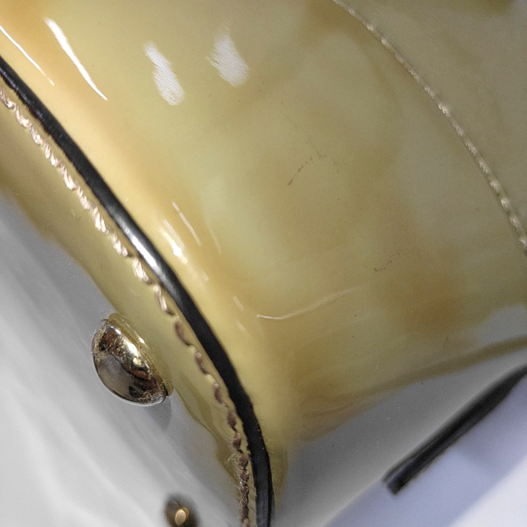 GUCCI Ligne Shima Mustard Yellow Patent Leather Single Shoulder Bag Crossbody Handbag Golden hardware Removable shoulder strap-(SKU)-13486443
