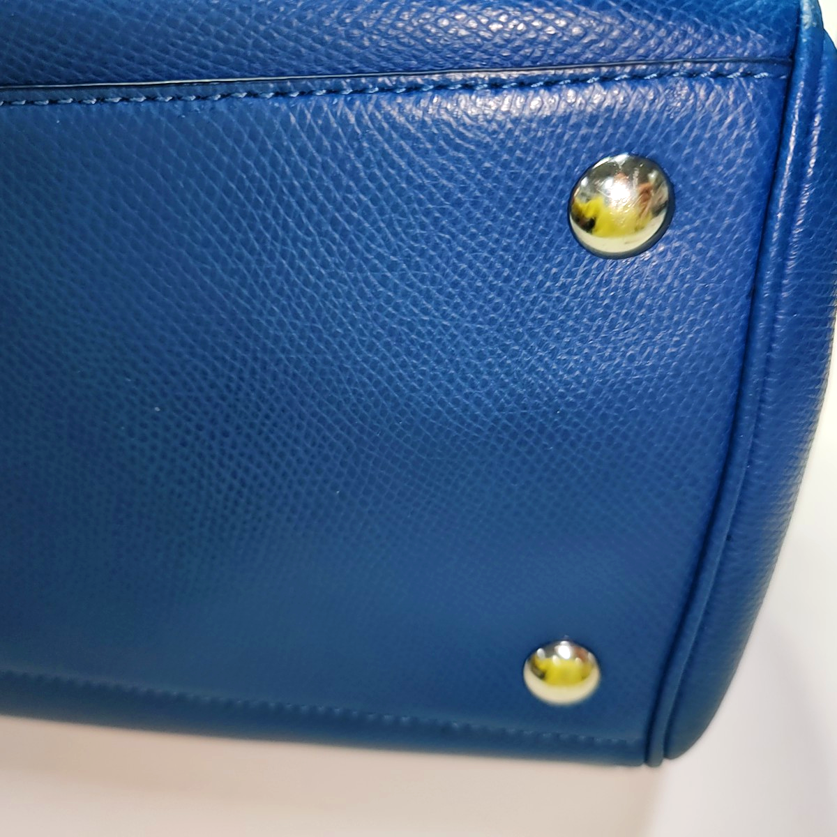 COACH BENNETT Large size Blue cowhide crossbody, handbag, shoulder bag Silver Hardware Removable shoulder strap-(SKU)-935672558