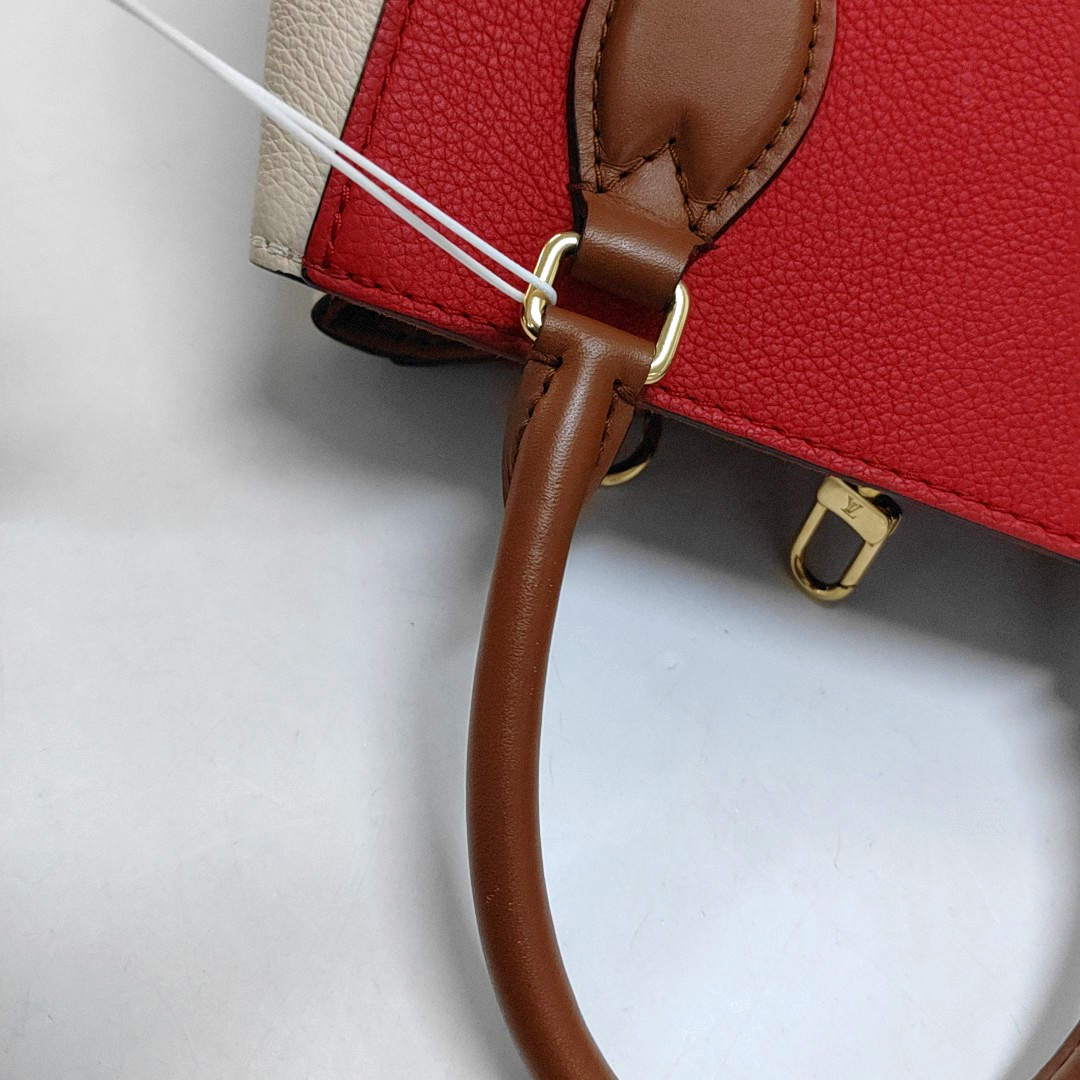 LOUIS VUITTON FOLD Small Brown Coated Canvas Vintage Shoulder Bag Tote Bag Crossbody Bag Gold Hardware Removable Strap-(SKU)-952288780