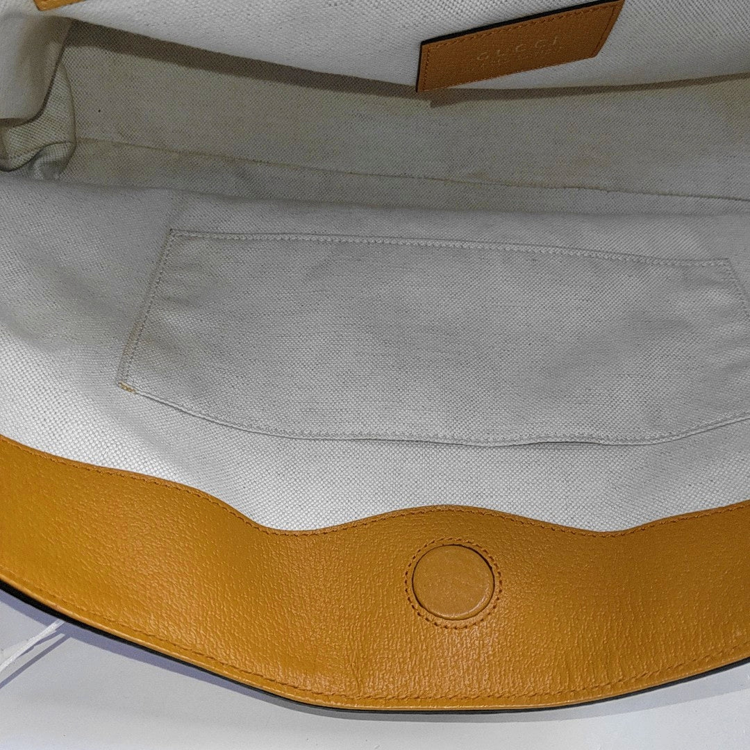 GUCCI Ophidia Medium Beige Coated Canvas Monogram Print Shoulder Bag Golden Hardware-(SKU)-968587936