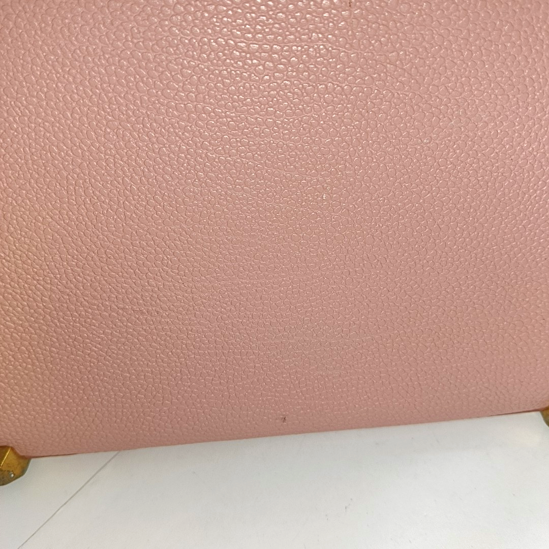 MCM Tote bag Pink Leather Studs Single Shoulder Bag Tote Bag Golden hardware Removable shoulder strap-(SKU)-944137906