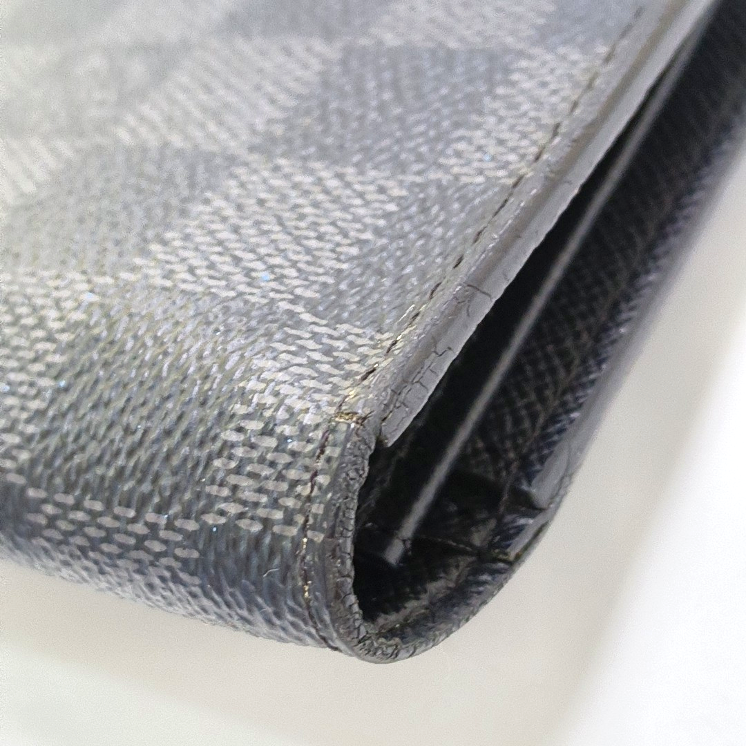 LOUIS VUITTON ALEXANDRE Gray Coated Canvas Chessboard Plaid Wallet-(SKU)-958578109