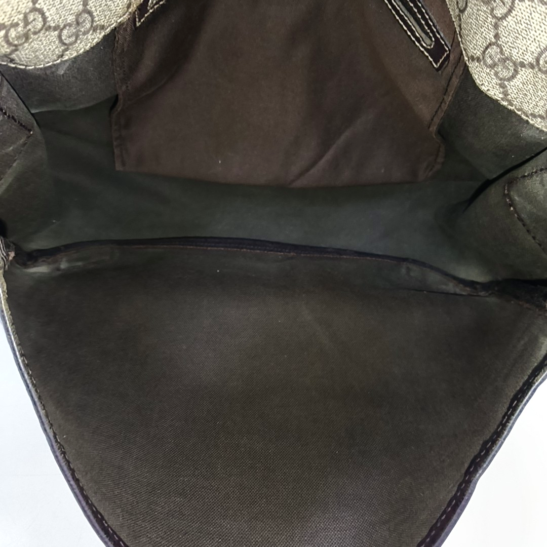 GUCCI GG Imprime Ebony Coated Canvas Monogram Single Shoulder Bag Golden hardware-(SKU)-959825887