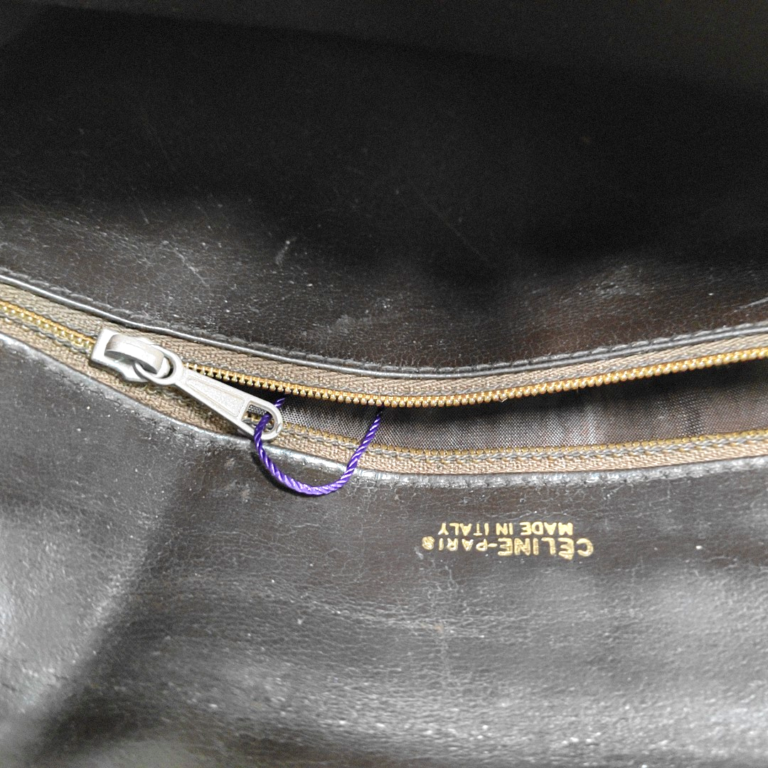 CELINE Brown Canvas Floral Crossbody Single Shoulder Bag Golden hardware Removable shoulder strap-(SKU)-13628676