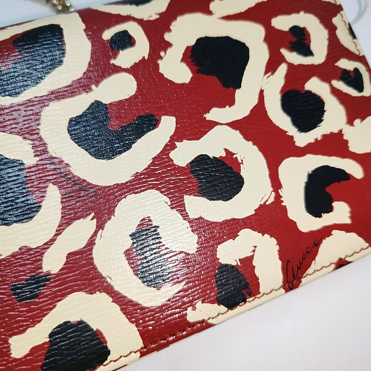 GUCCI Multicolor Cowhide Printed Single Shoulder Bag Crossbody Golden hardware Removable shoulder strap-(SKU)-935230997