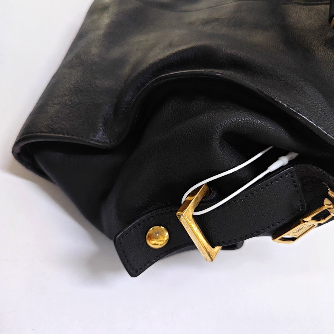 YSL CHYC Y LIGNE Small size Black cowhide tote bag Golden hardware-(SKU)-950515065