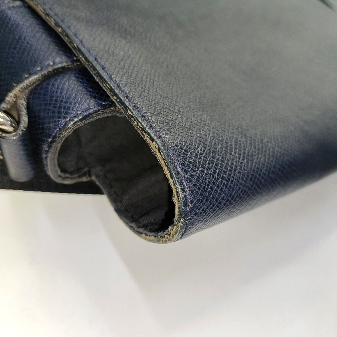 LOUIS VUITTON BOREAL Dark Blue Cowhide Single Shoulder Bag Crossbody Bag Silver Hardware-(SKU)-931854532
