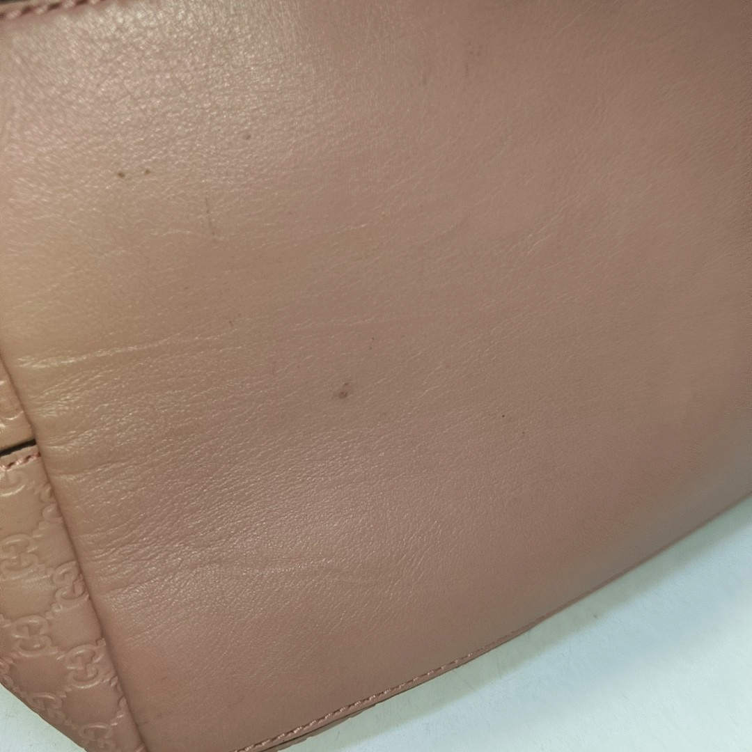 GUCCI Microguccissima Pink Calfskin Monogram Embossed Single Shoulder Tote Bag Crossbody Handbag Golden hardware-(SKU)-952396847