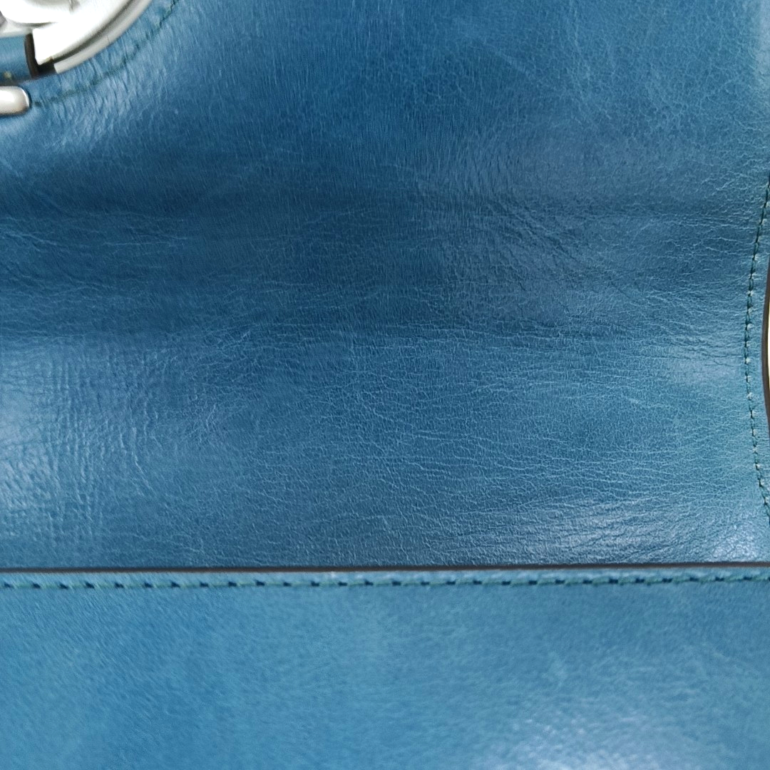 TORY BURCH Miller Blue cowhide single shoulder bag Silver Hardware Removable shoulder strap-(SKU)-14132600