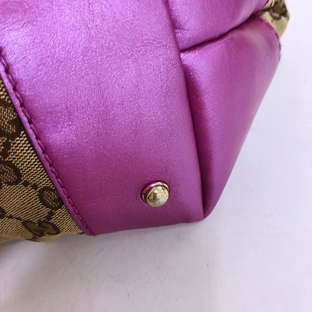 GUCCI Full Moon Brown Canvas Monogram Handbag Single Shoulder Bag Golden hardware-(SKU)-958683691