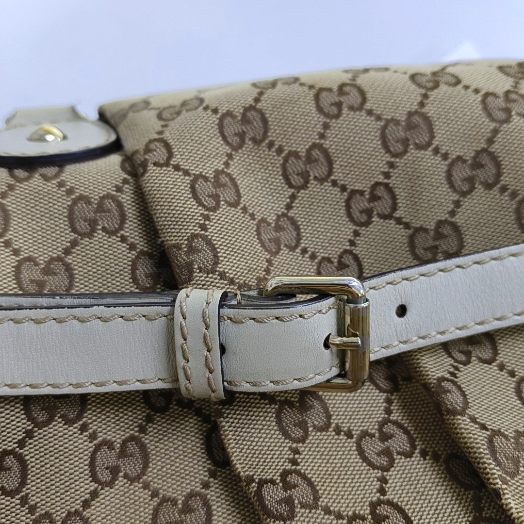 GUCCI Sukey Khaki canvas monogram crossbody bag, handbag Golden hardware Removable shoulder strap-(SKU)-946495807