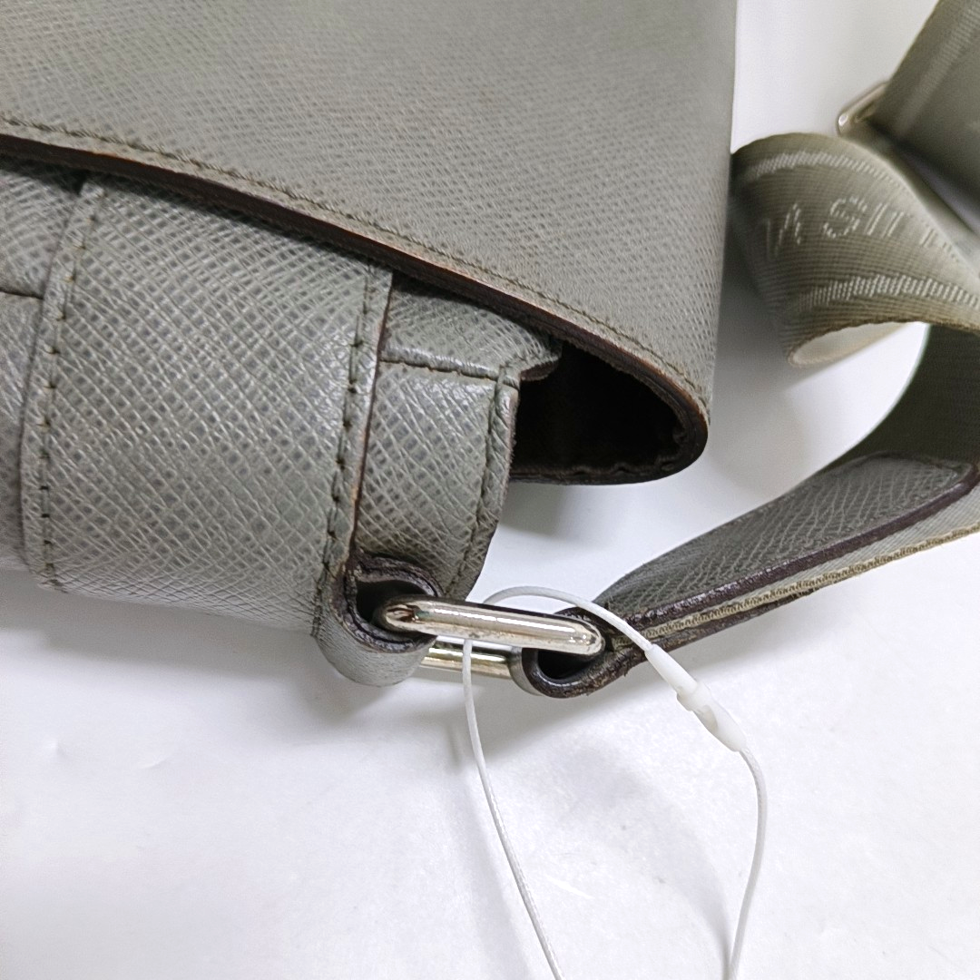 LOUIS VUITTON ROMAN Gray Cowhide Crossbody Single Shoulder Bag Silver Hardware-(SKU)-958340787