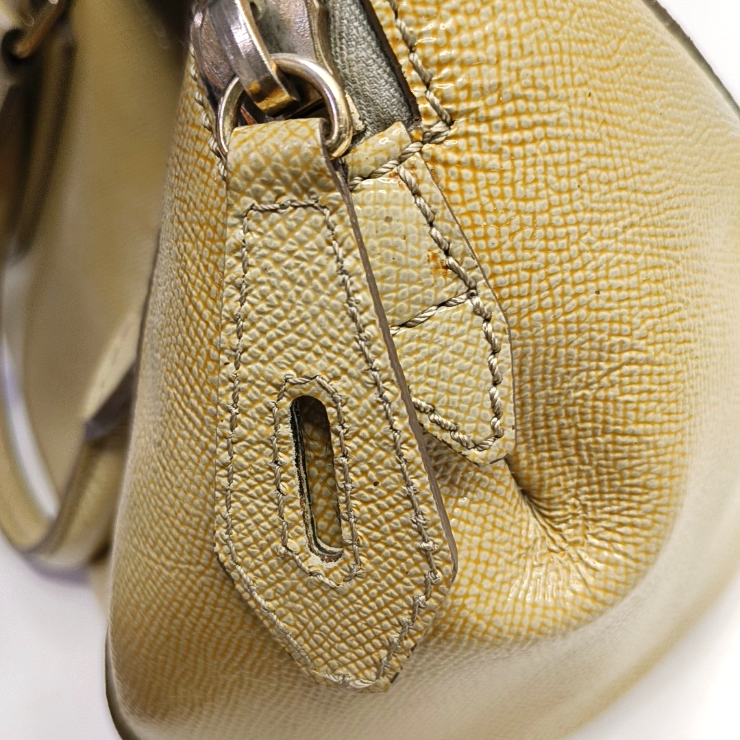 BURBERRY Khaki cowhide embossed handbag Golden hardware-(SKU)-953577933