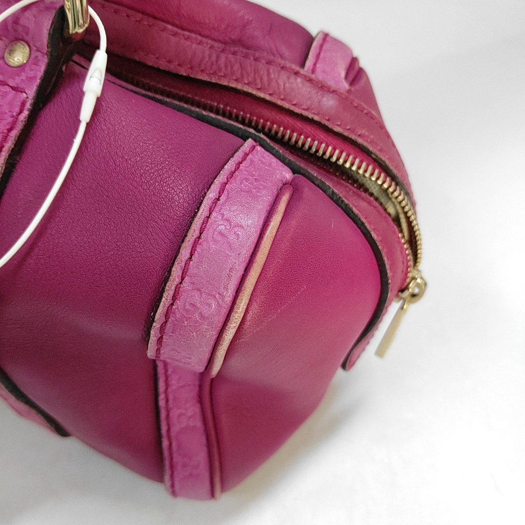GUCCI Pink Calf Leather Grained Handbag Golden hardware-(SKU)-950007932