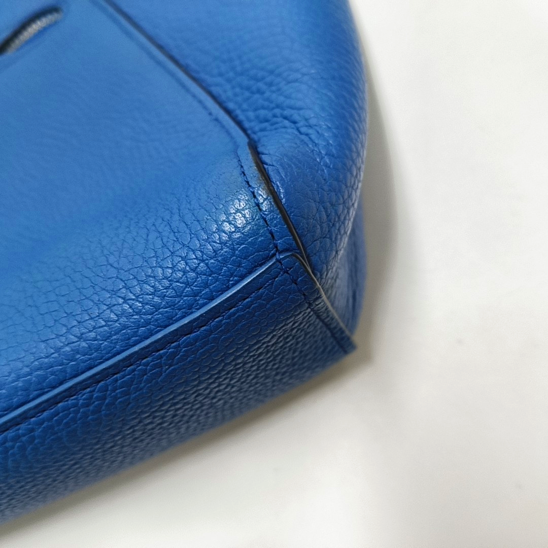 COACH ELISE Blue cowhide crossbody, handbag, shoulder bag Golden hardware Removable shoulder strap-(SKU)-941220883
