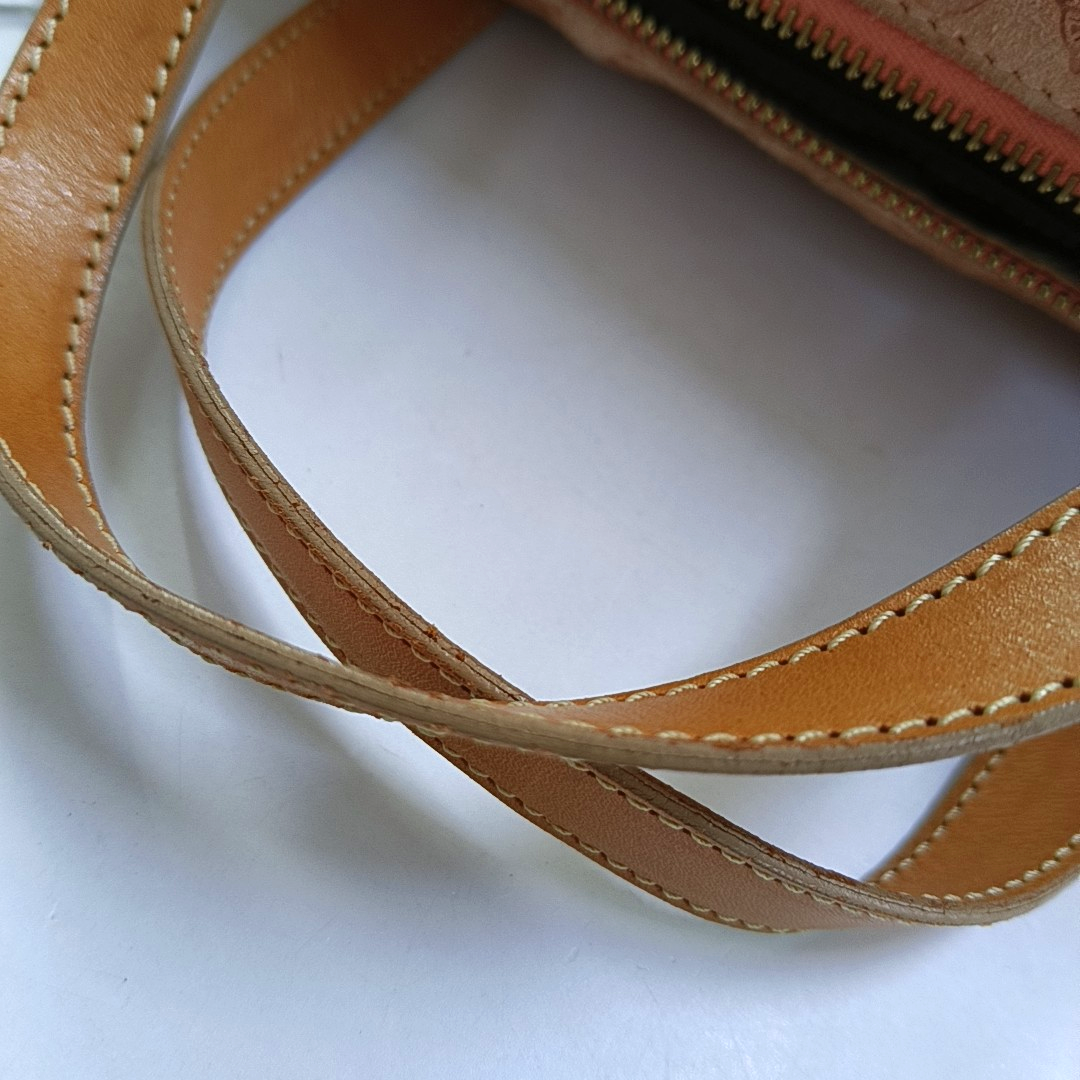CELINE Orange Suede Triumph Embossed Tote Bag Golden hardware-(SKU)-947734984