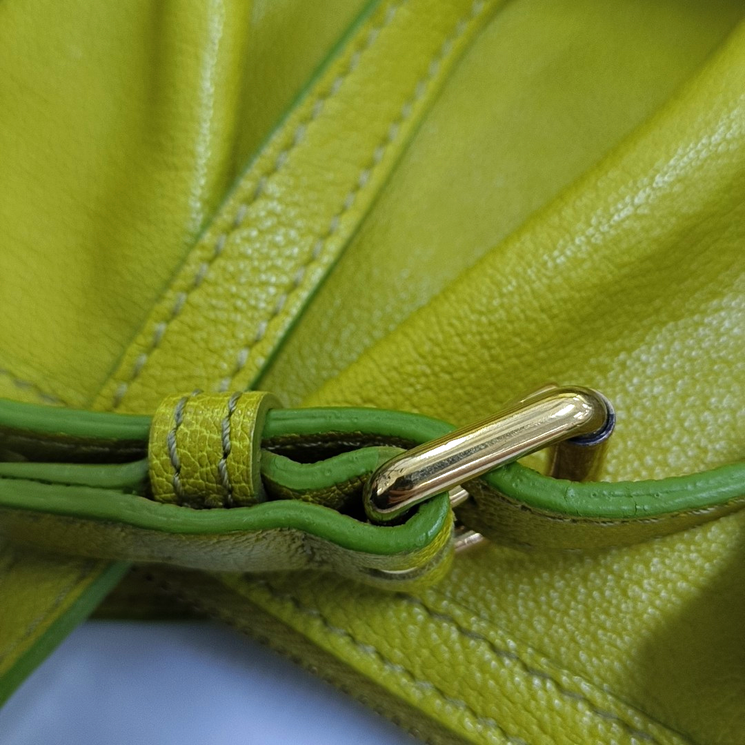 BURBERRY Yellow-Green Cowhide Single Shoulder Bag, Handbag, Crossbody Golden hardware Removable shoulder strap-(SKU)-959530790