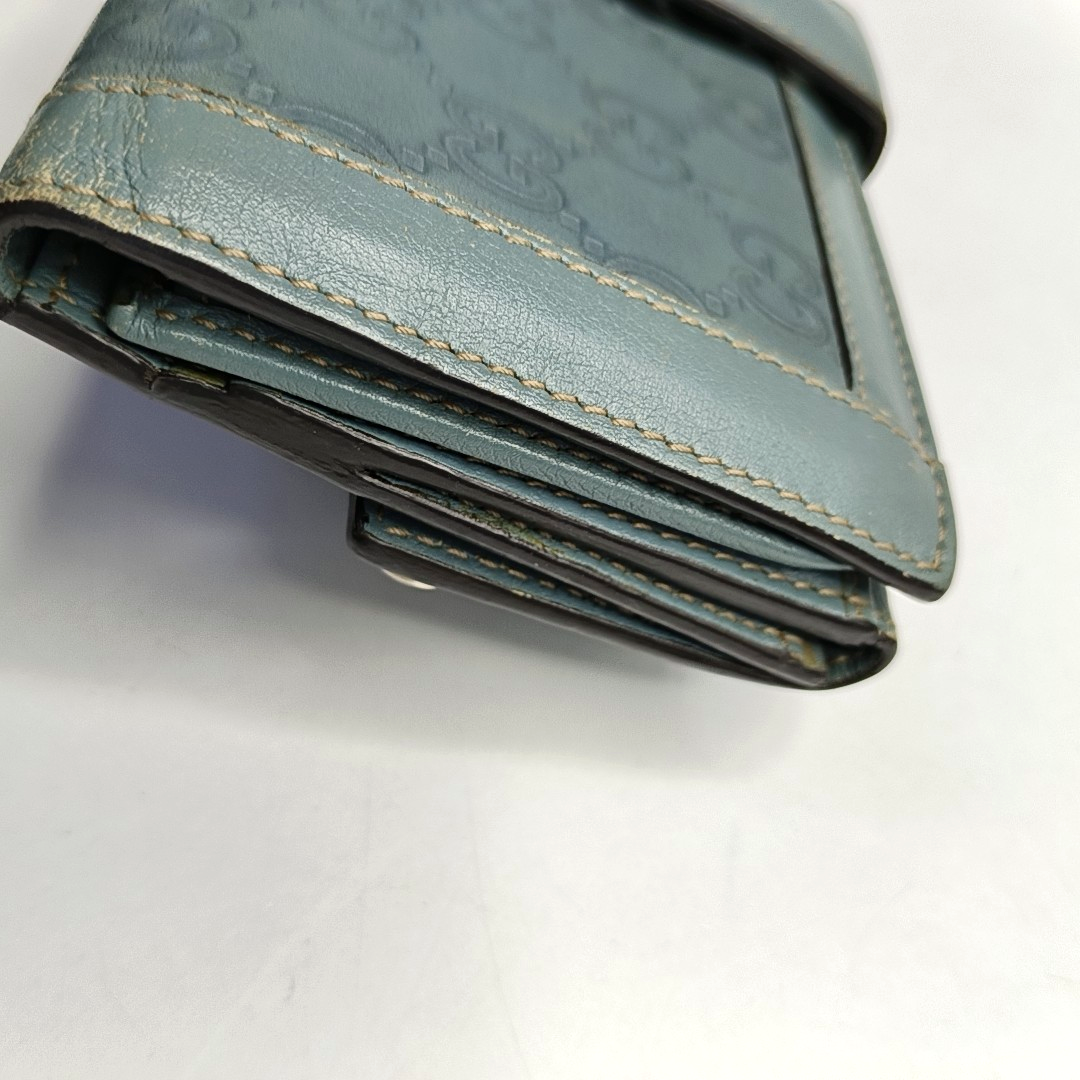 GUCCI Green Calfskin Monogram Embossed Wallet Golden hardware-(SKU)-953039436