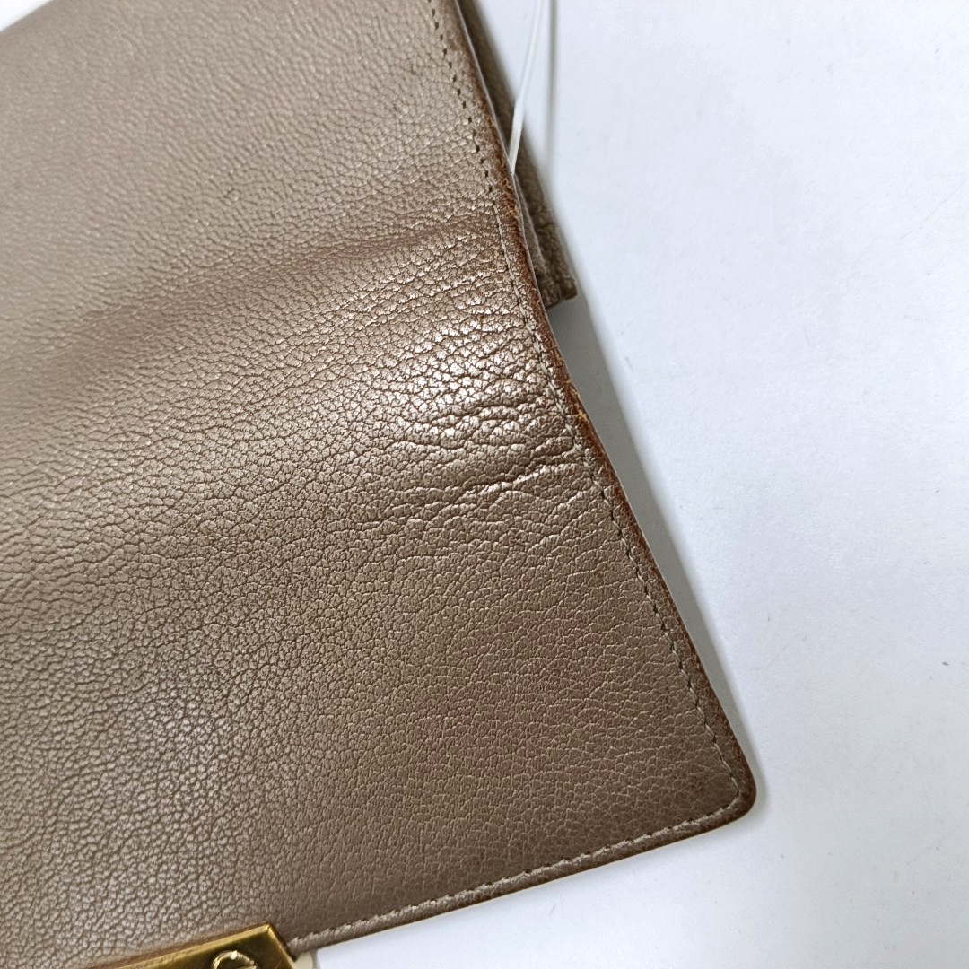 Cartier Champagne Leather Wallet Golden hardware-(SKU)-942555569