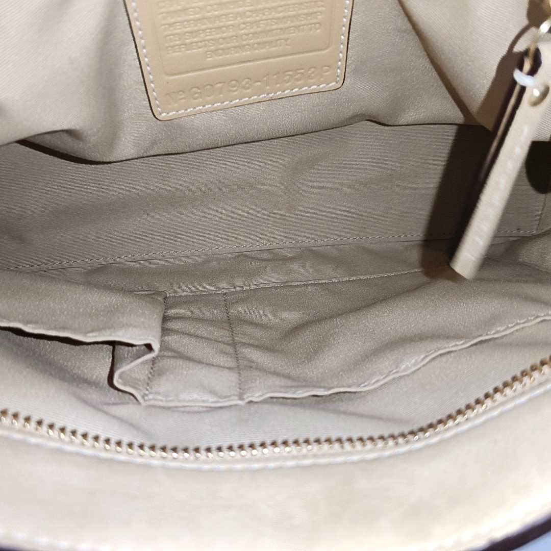 COACH Tote bag Khaki Leather Single Shoulder Bag and Handbag Golden hardware-(SKU)-933061501