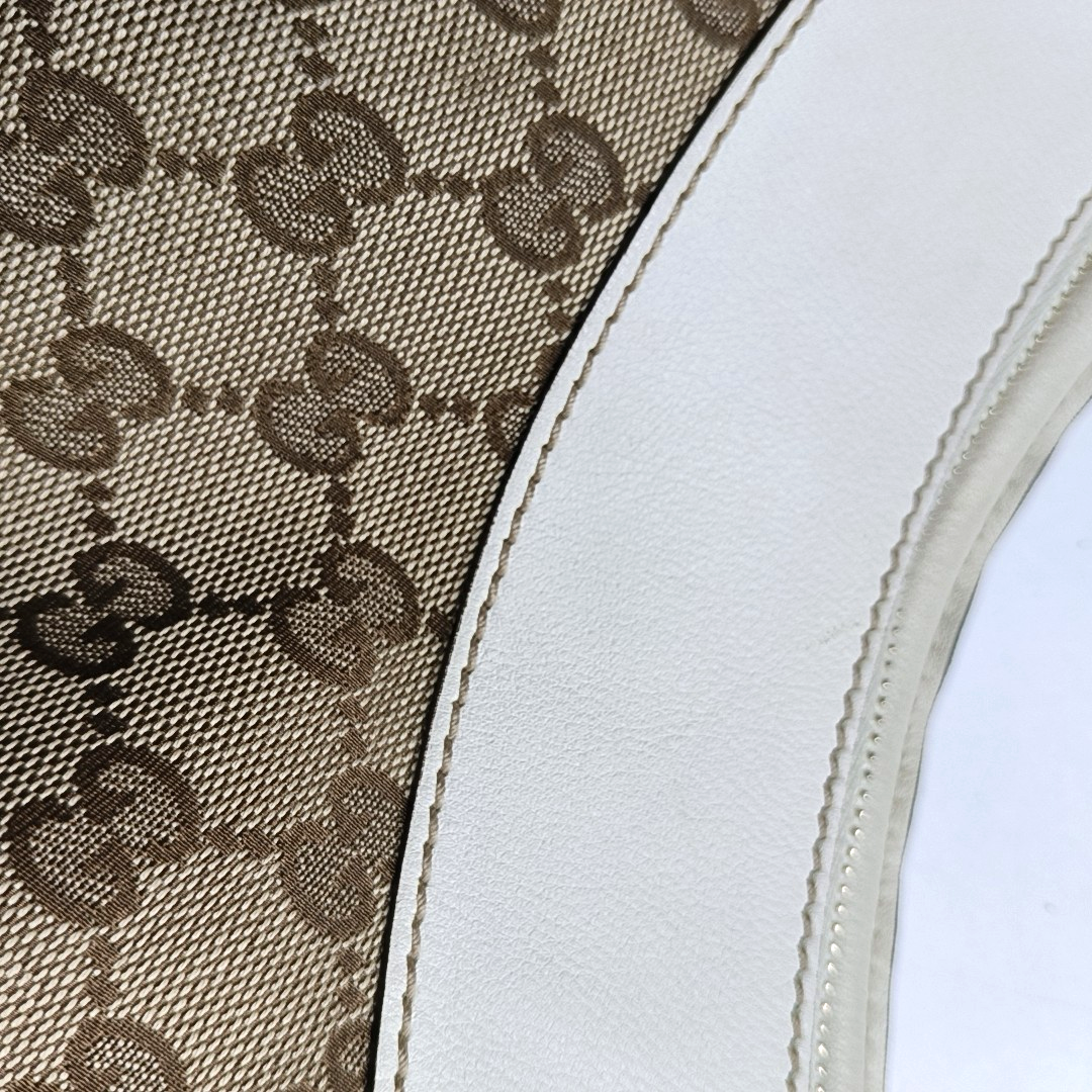 GUCCI D-Ring Large size Brown Canvas Monogram Handbag Single Shoulder Bag Golden hardware-(SKU)-953121476