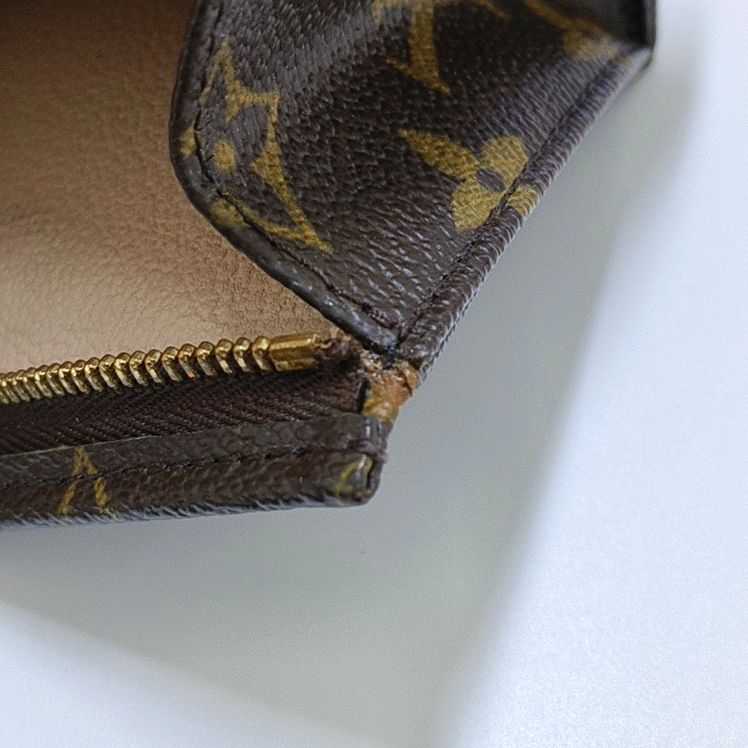 LOUIS VUITTON POCHE TOILETTE 15 Brown Coated Canvas Monogram Cosmetic Bag Clutch Golden hardware-(SKU)-953111259