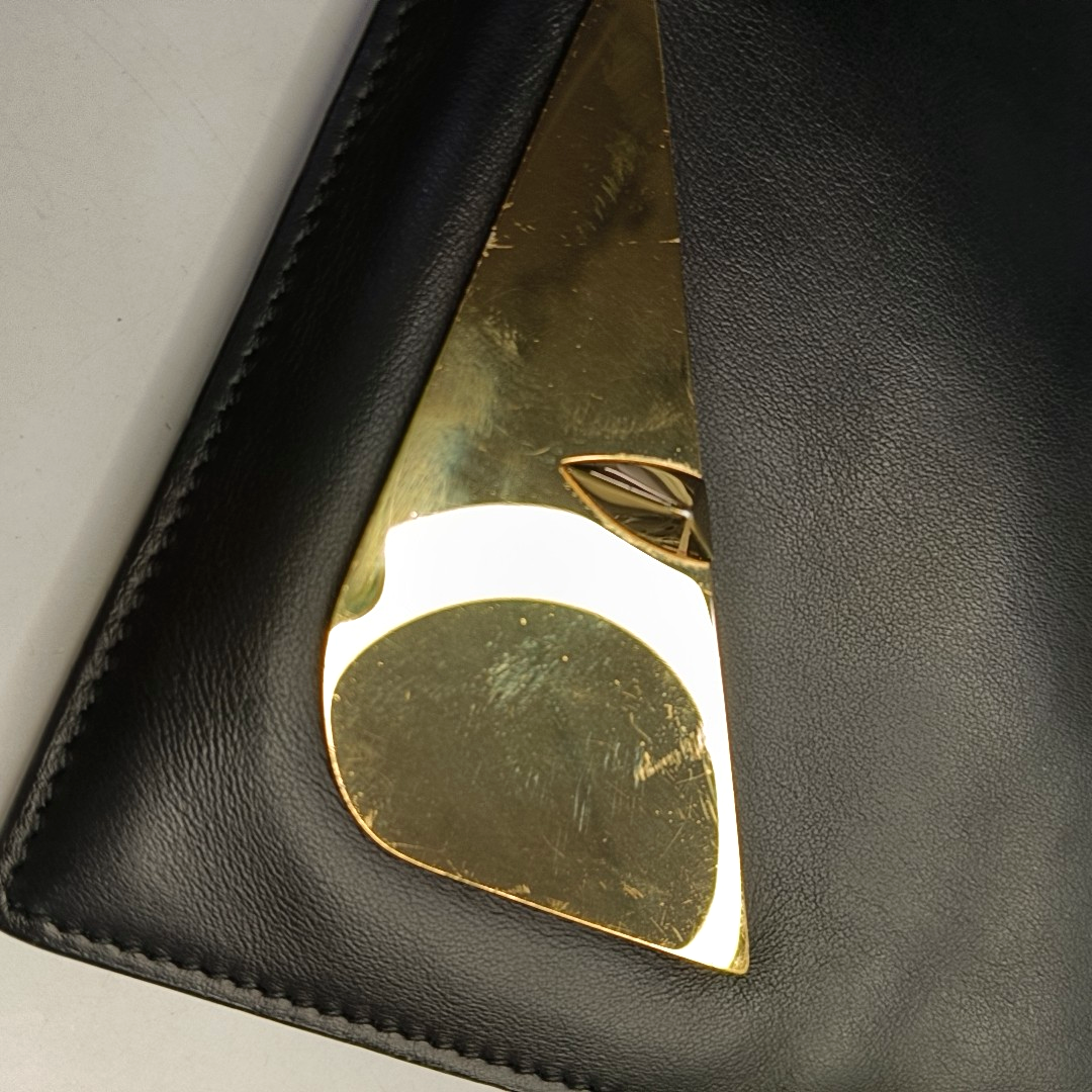 FENDI Black cowhide monster handbag Golden hardware-(SKU)-960374012