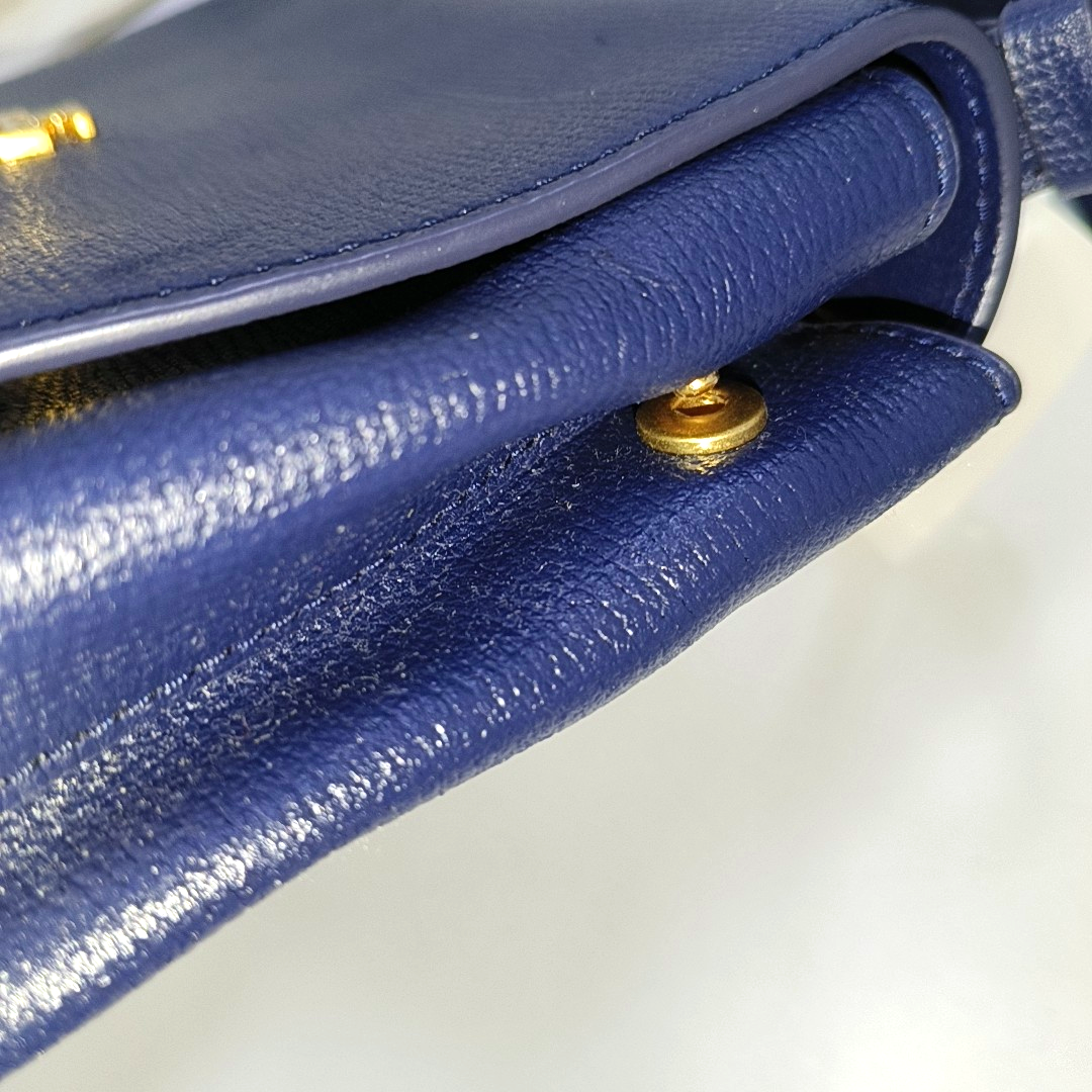 TORY BURCH Chelsea Dark Blue Cowhide Single Shoulder Bag Handbag Golden hardware Removable shoulder strap-(SKU)-942430091