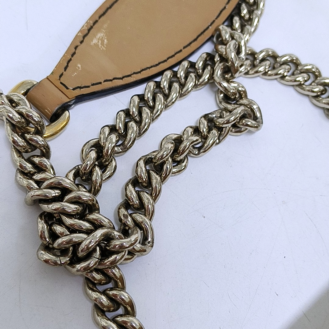 GUCCI Emily Chain Small size Brown Patent Leather Horse Bit Single Shoulder Bag Golden hardware-(SKU)-954647848