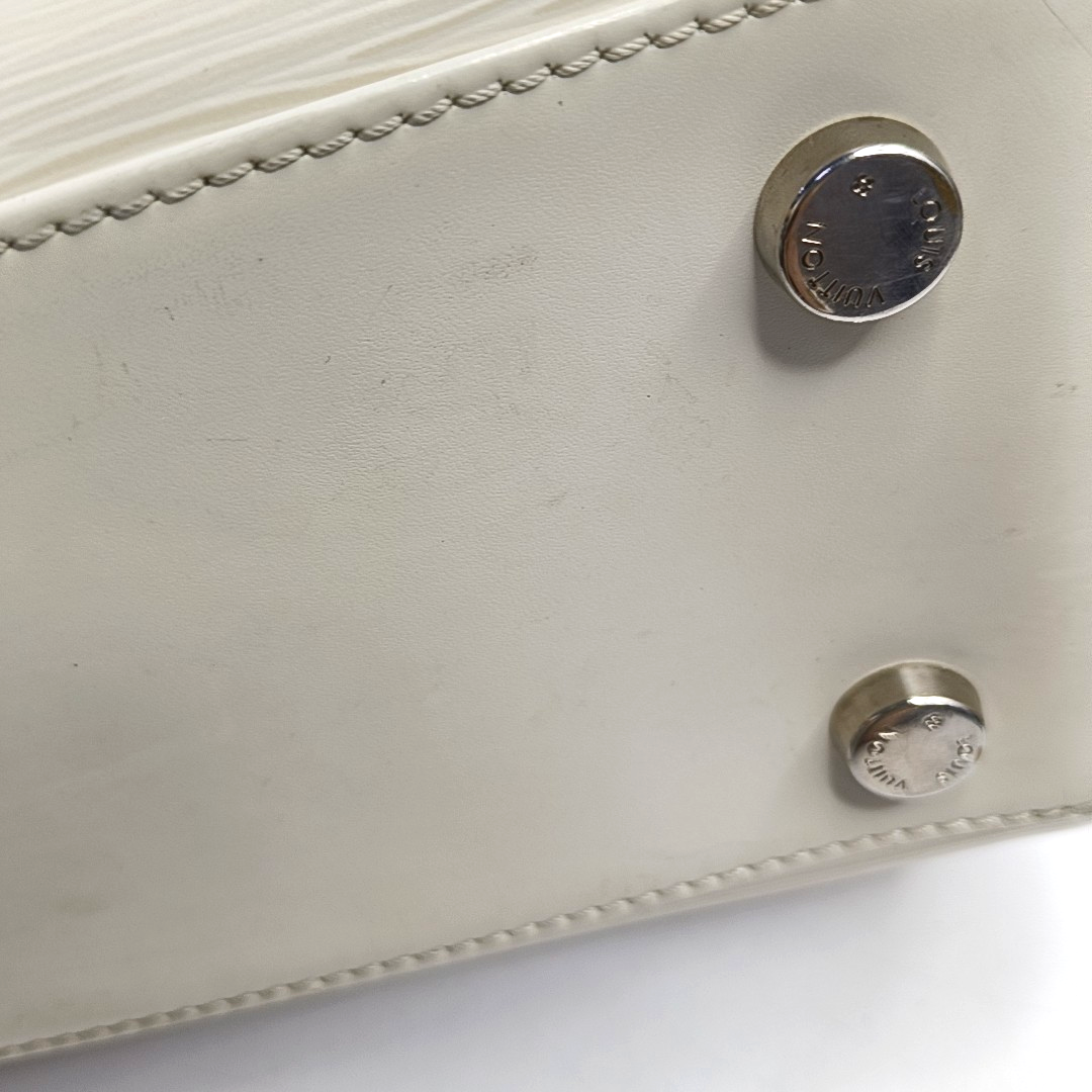 LOUIS VUITTON BREA Medium size 白色EPI牛皮水波纹医生包Shoulder Bag Handbag Silver Hardware Removable shoulder strap-(SKU)-954459175