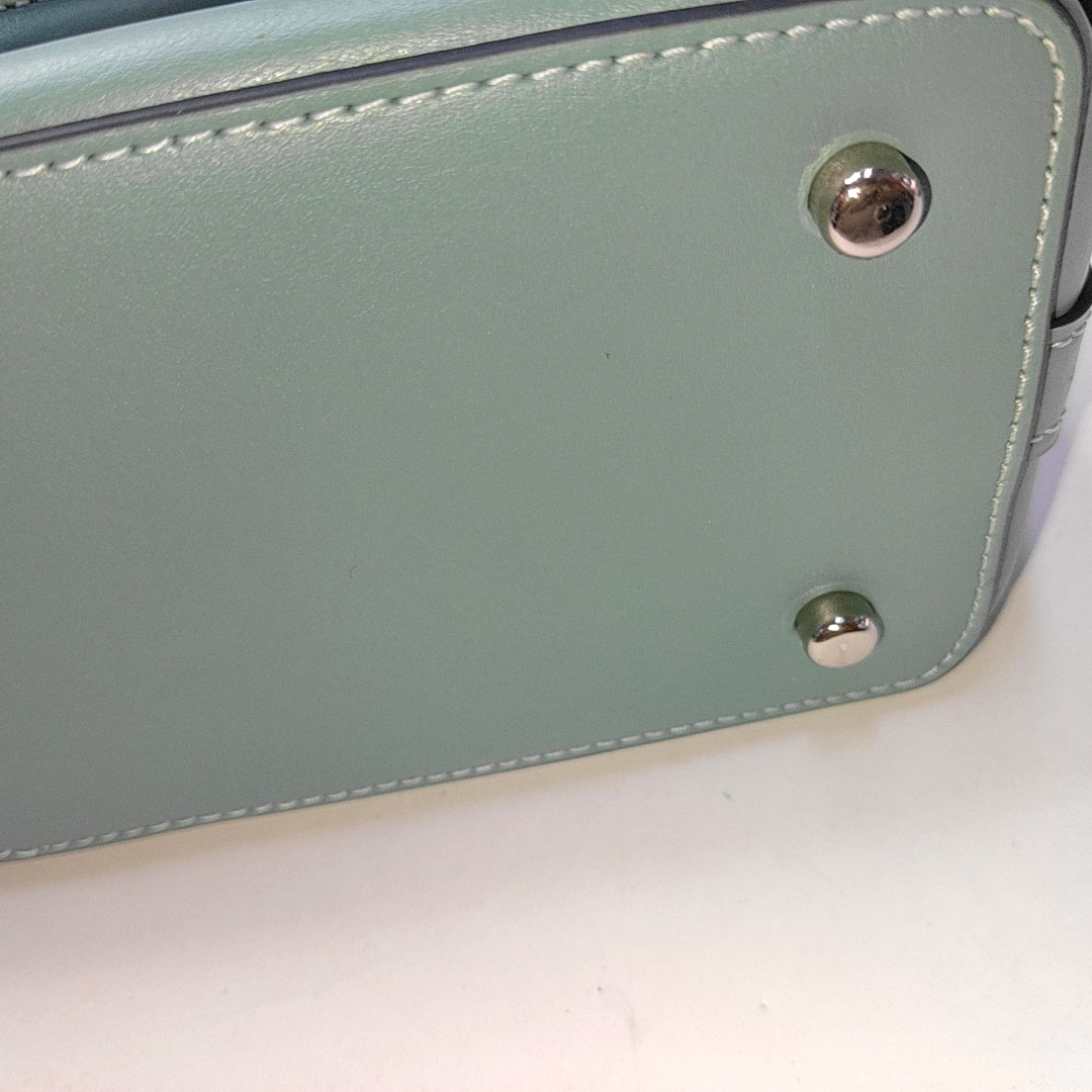 COACH SIERRA Khaki Coated Canvas Monogram Single Shoulder Bag Crossbody Tote Bag Silver Hardware Removable shoulder strap-(SKU)-942239694