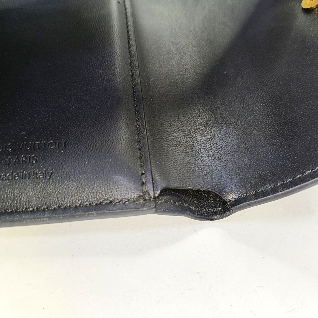 LOUIS VUITTON CHERRYWOOD Black Cowhide Monogram Wallet Golden hardware-(SKU)-949892288