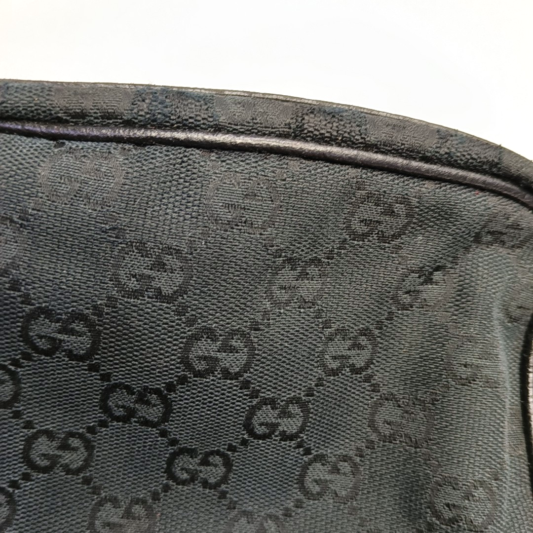 GUCCI Camera Bag Black canvas monogram handbag Black hardware-(SKU)-952266116