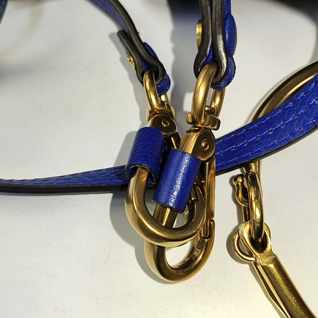 Chloé Nile Blue Cowhide Single Shoulder Bag Sling Bag Tote Golden hardware Removable shoulder strap-(SKU)-942720011