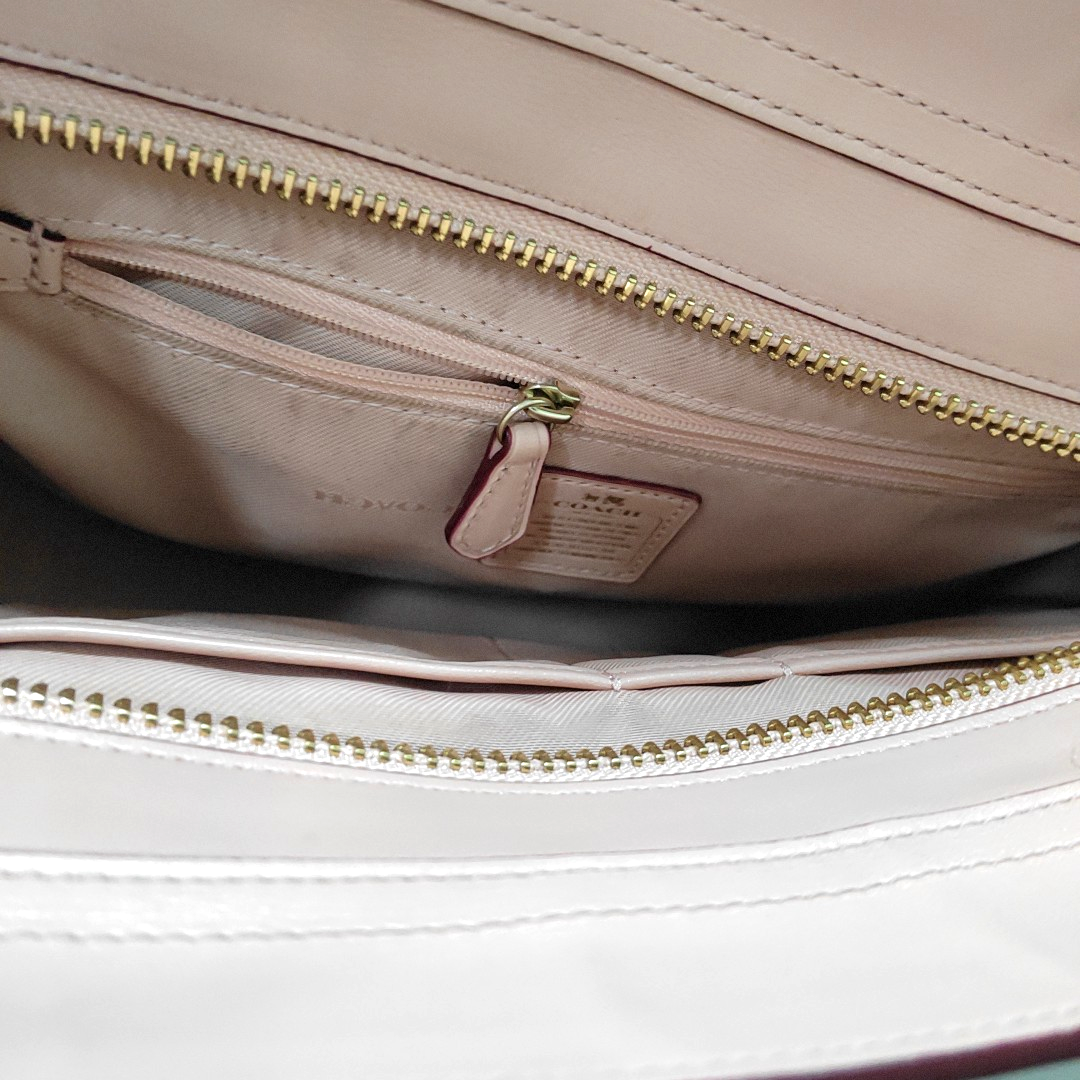 COACH SWAGGER Maroon Cowhide Single Shoulder Bag Handbag Golden hardware Removable shoulder strap-(SKU)-934444817