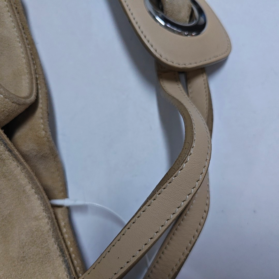 BALLY Tote bag Beige Suede Single Shoulder Tote Bag Silver Hardware-(SKU)-952425737