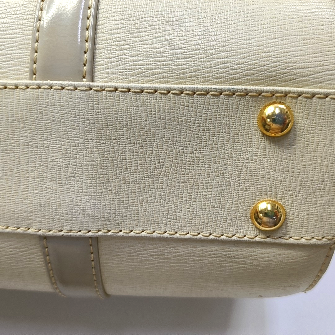 BURBERRY Beige Leather Tote Bag Golden hardware-(SKU)-944138896