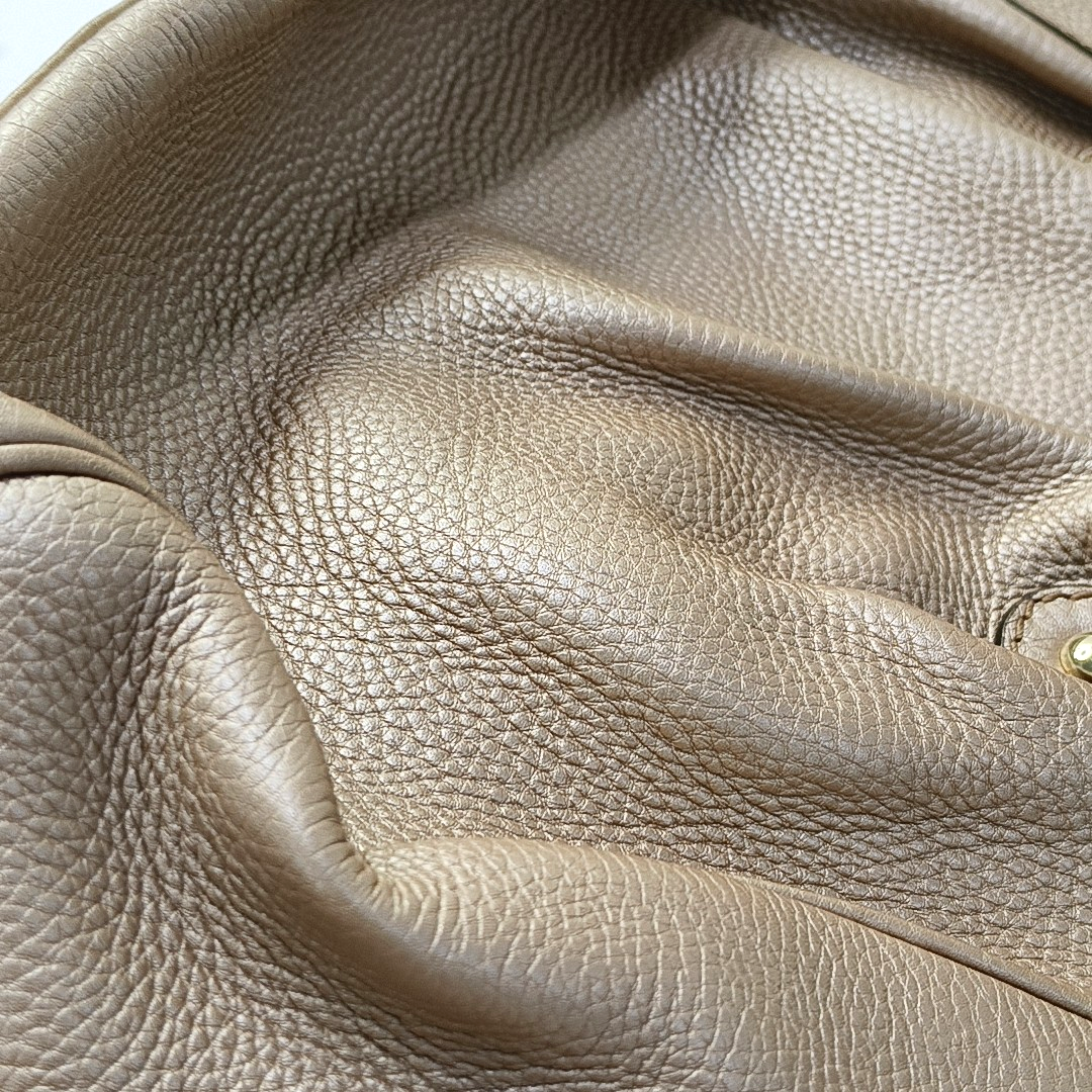 GUCCI Sukey Rose Gold Leather Single Shoulder Bag Tote Bag Golden hardware Removable shoulder strap-(SKU)-957916470