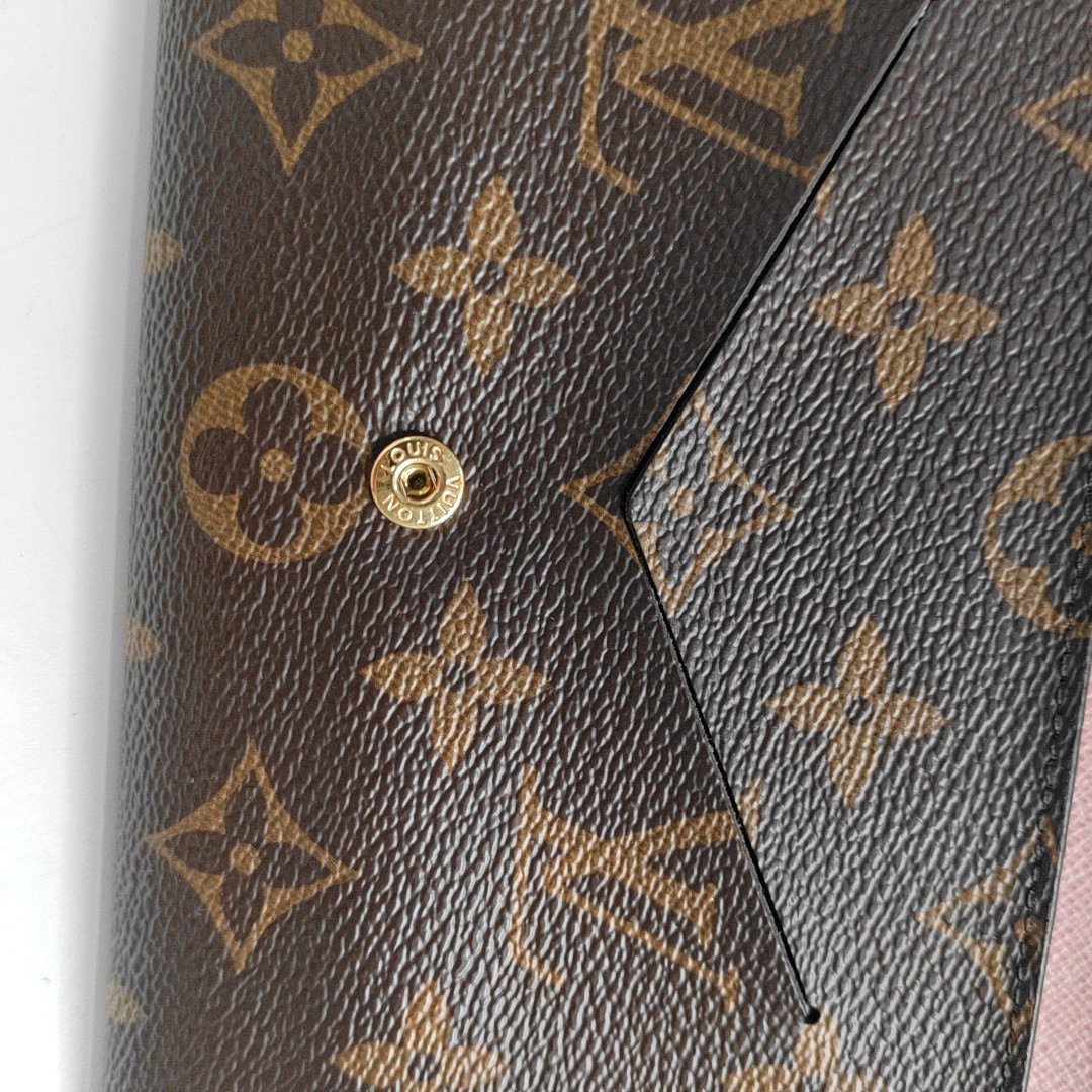 LOUIS VUITTON JEANNE Brown coated canvas vintage wallet Golden hardware Sub-bag-(SKU)-949079769