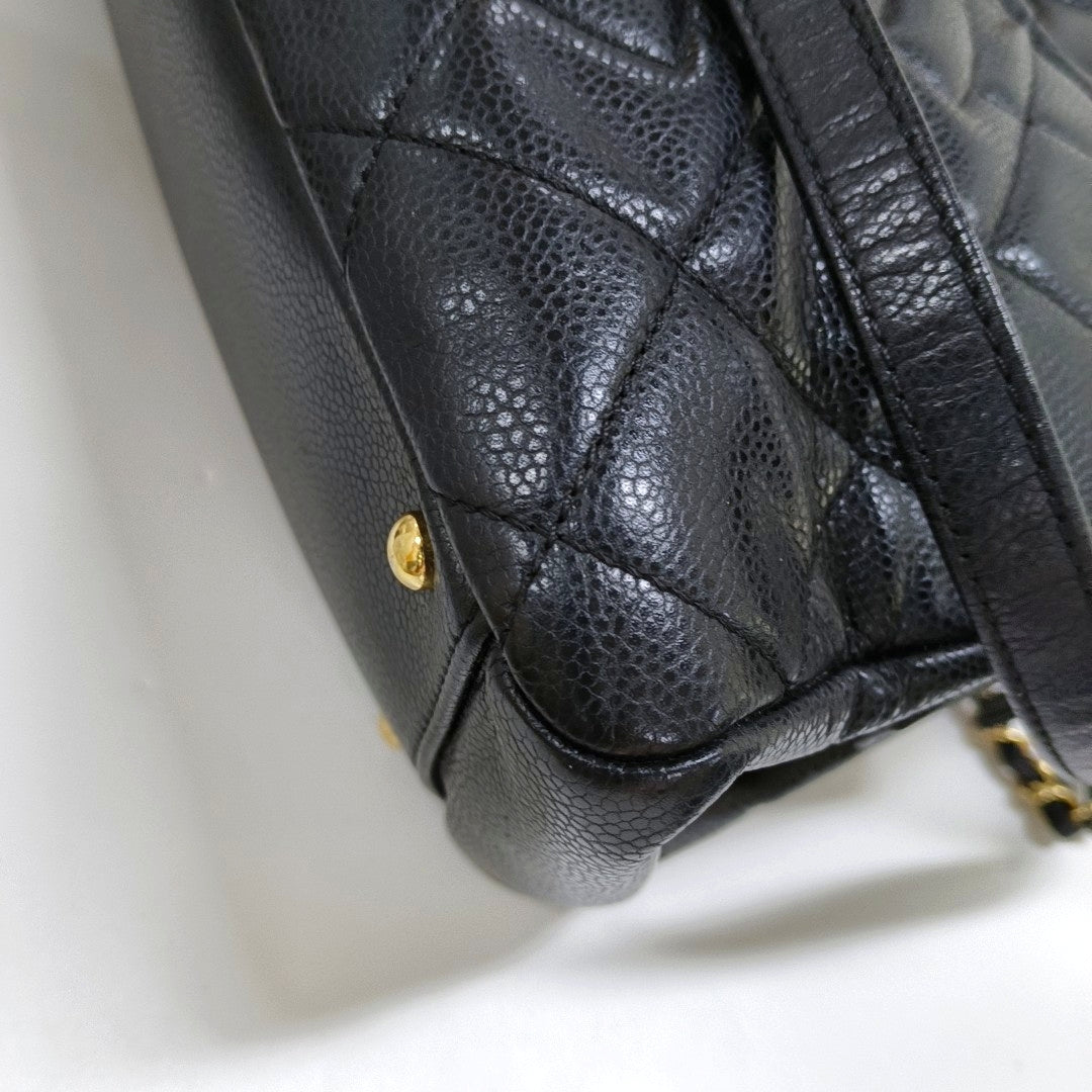 CHANEL CC TIMELESS SOFT Black Calfskin Quilted Cannage Single Shoulder Bag, Handbag with Detachable Straps and Gold Hardware-(SKU)-969974603