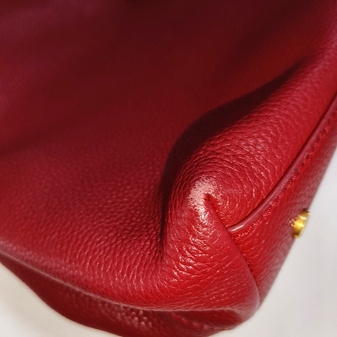 TORY BURCH Britten Red Cowhide Single Shoulder Bag Golden hardware-(SKU)-14400670