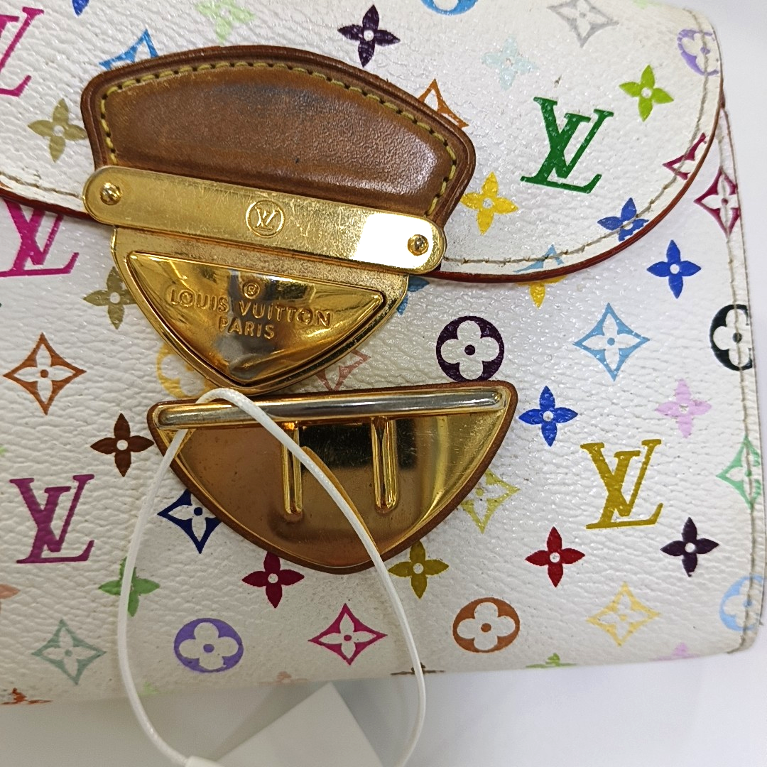 LOUIS VUITTON KOALA White Tricolor Coated Canvas Monogrammed Wallet Golden hardware-(SKU)-960507858