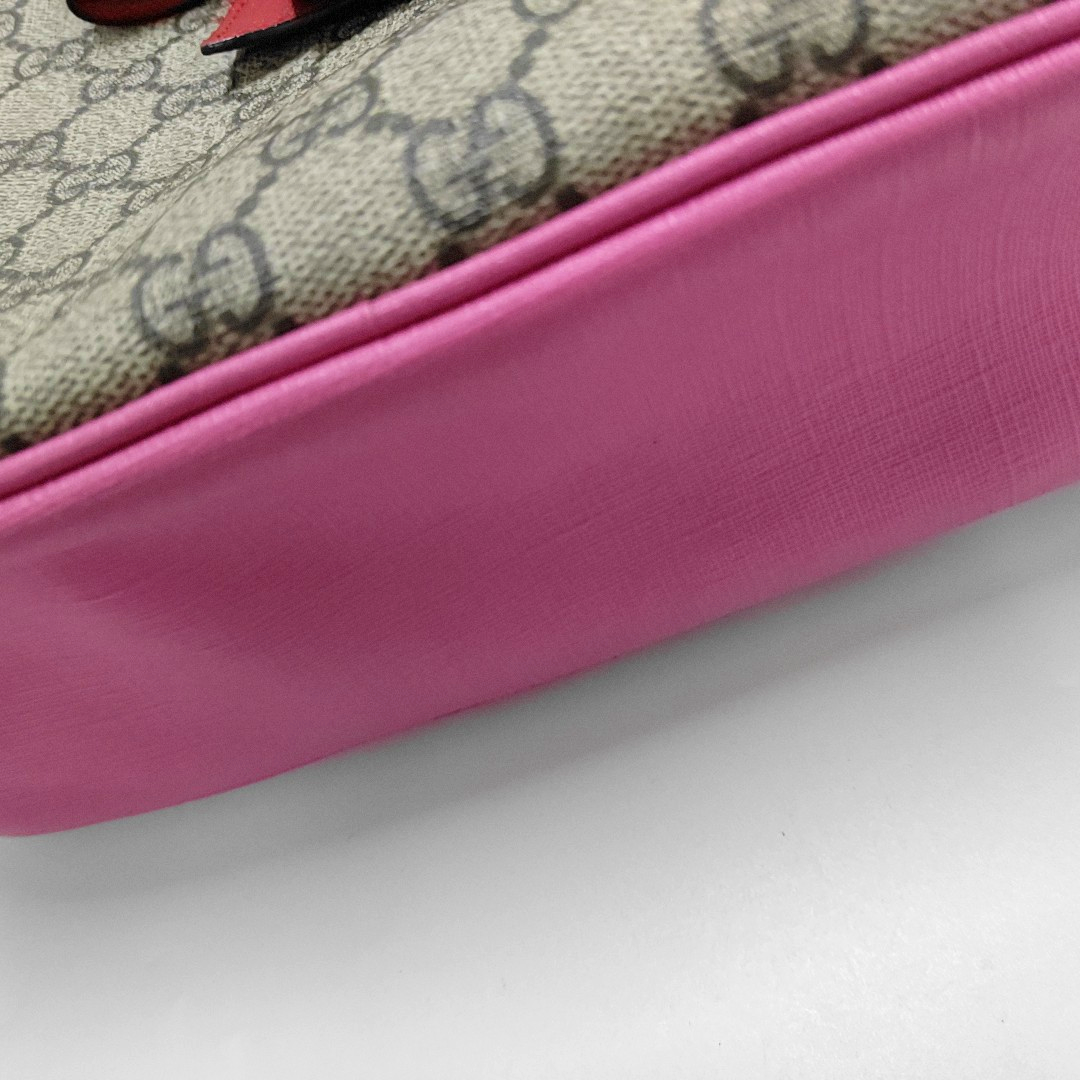 GUCCI Multicolor Coated Canvas Monogrammed Printed Single Shoulder Bag Crossbody Bag Silver Hardware-(SKU)-956794063