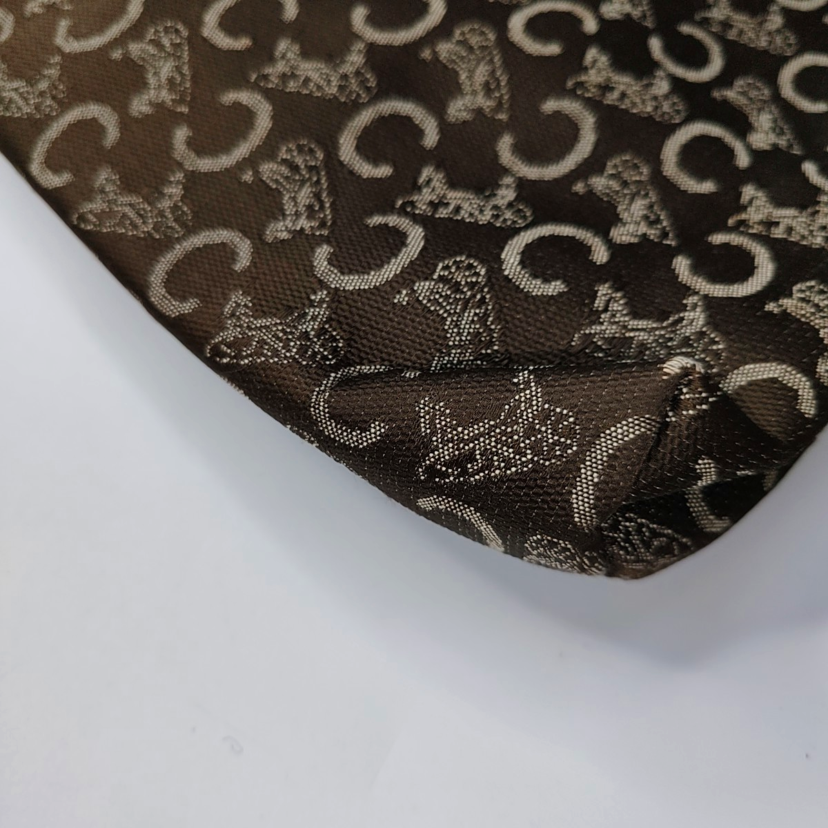 CELINE Brown Canvas Jacquard Clutch Bag Brown Hardware-(SKU)-936934886