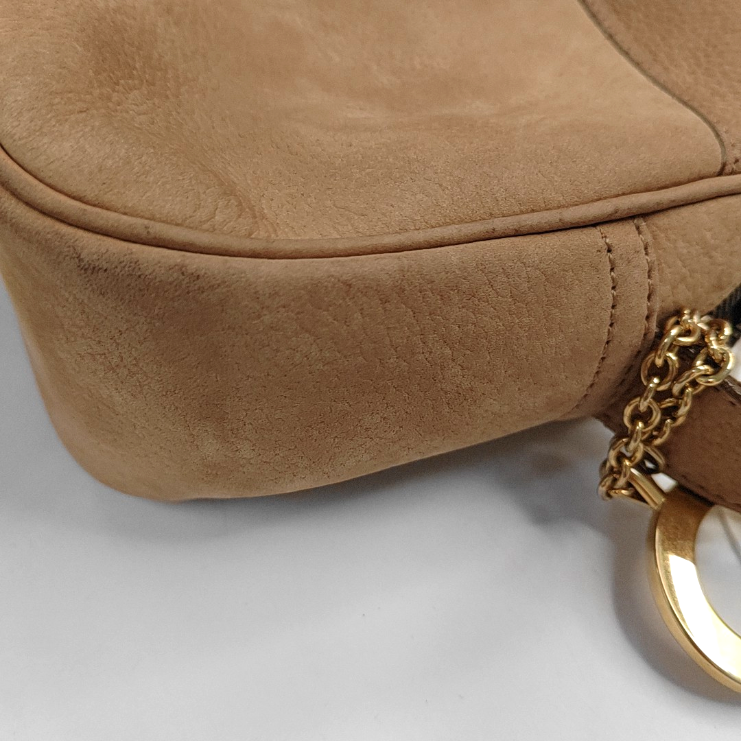 CELINE Brown Leather Crossbody Single Shoulder Bag Golden hardware-(SKU)-953952242